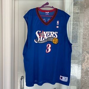 Y2K XL Sixers Jersey Iverson #3 Champion NBA